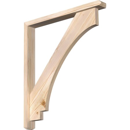 Ekena Millwork Imperial Craftsman Smooth Bracket w/ Offset Brace, Douglas Fir, 3 1/2"W x 30"D x 34"H BKT0402X30X34IMP04SDF